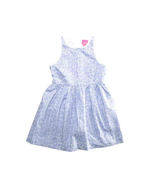 A Blue Sleeveless Dresses from Lilly Pulitzer in size 8Y for girl. (Front View)