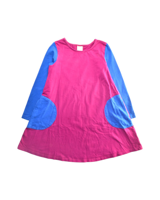 A Pink Long Sleeve Dresses from Hanna Andersson in size 8Y for girl. (Front View)
