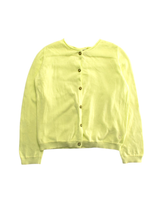 A Yellow Cardigans from Petit Bateau in size 6T for girl. (Front View)