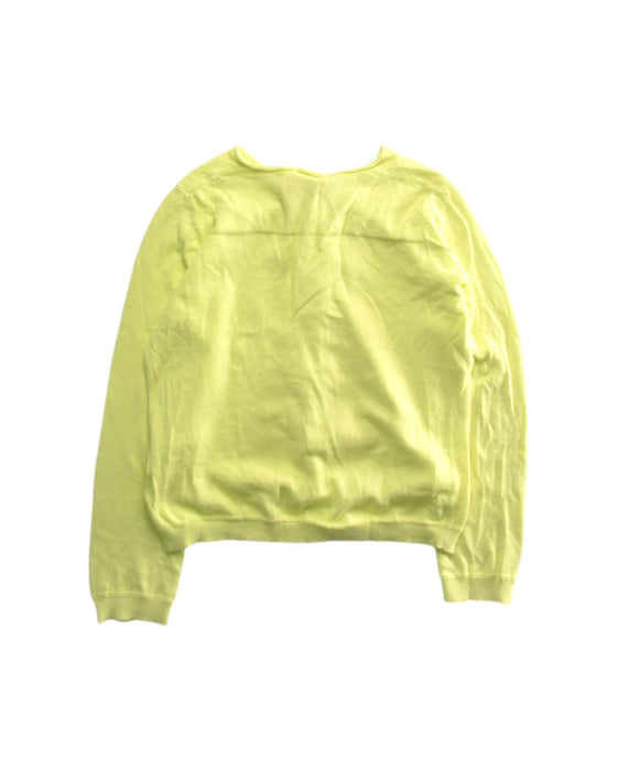 A Yellow Cardigans from Petit Bateau in size 6T for girl. (Back View)