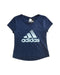 A Navy Short Sleeve T Shirts from Adidas in size 7Y for girl. (Front View)
