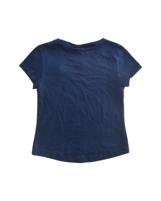 A Navy Short Sleeve T Shirts from Adidas in size 7Y for girl. (Back View)