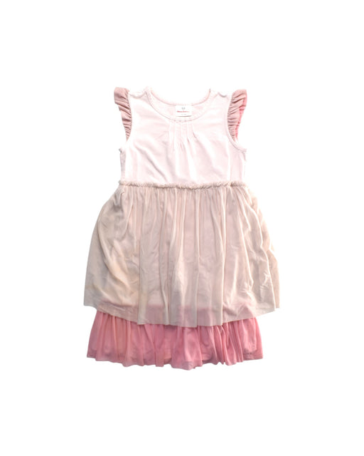 A Pink Sleeveless Dresses from Hanna Andersson in size 7Y for girl. (Front View)
