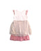 A Pink Sleeveless Dresses from Hanna Andersson in size 7Y for girl. (Front View)