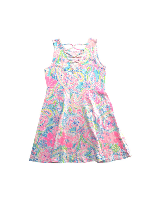 A Multicolour Sleeveless Dresses from Lilly Pulitzer in size 12Y for girl. (Back View)