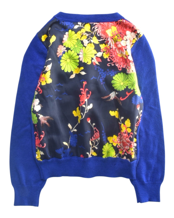 A Blue Cardigans from Junior Gaultier in size 6T for girl. (Back View)