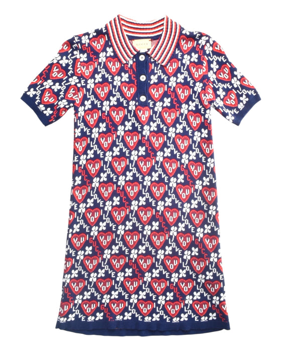 A Multicolour Short Sleeve Dresses from Gucci in size 8Y for girl. (Front View)