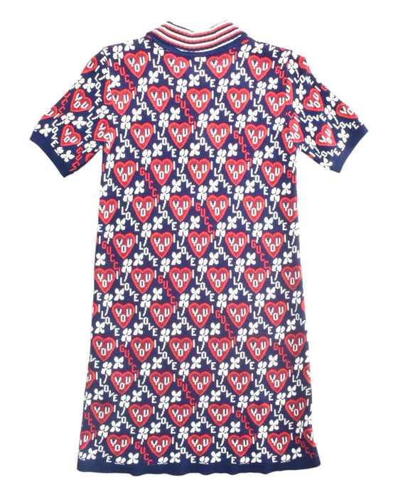 A Multicolour Short Sleeve Dresses from Gucci in size 8Y for girl. (Back View)