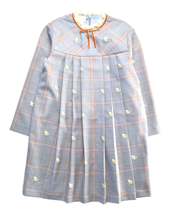 A Blue Long Sleeve Dresses from Gucci in size 8Y for girl. (Front View)