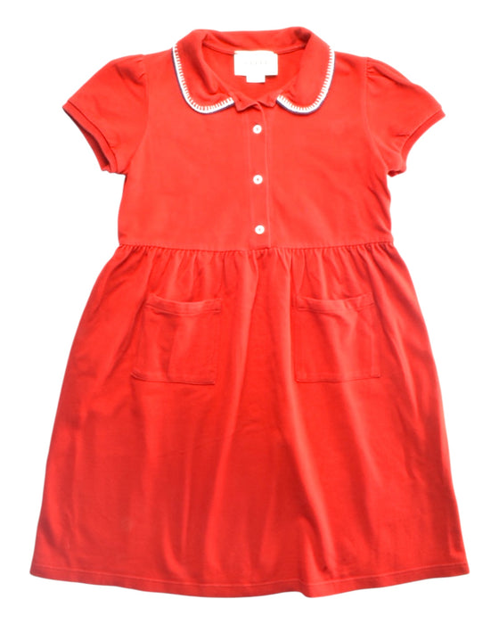 A Red Short Sleeve Dresses from Gucci in size 8Y for girl. (Front View)