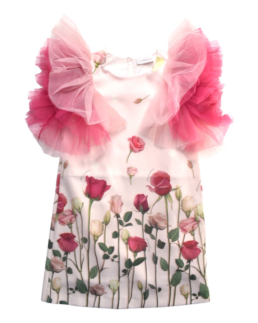 A Multicolour Sleeveless Dresses from Monnalisa in size 8Y for girl. (Front View)