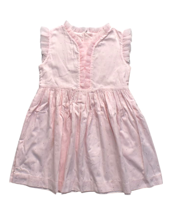 A Pink Sleeveless Dresses from Chateau de Sable in size 3T for girl. (Front View)