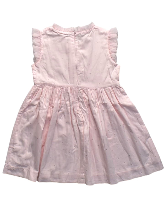 A Pink Sleeveless Dresses from Chateau de Sable in size 3T for girl. (Back View)