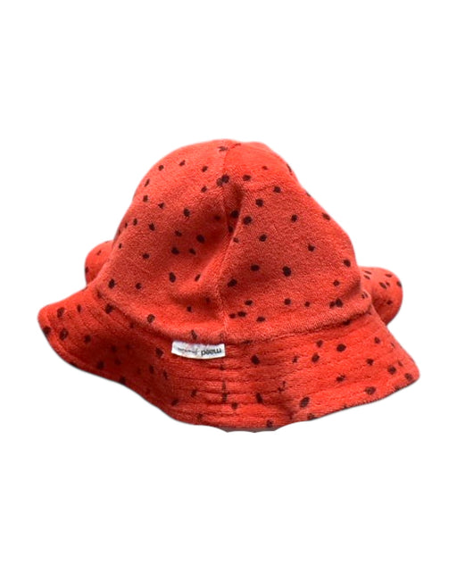 A Red Sun Hats from maed in size 2T for girl. (Front View)