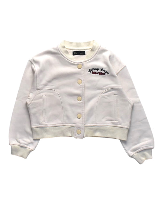 A White Lightweight Jackets from Seed in size 4T for boy. (Front View)