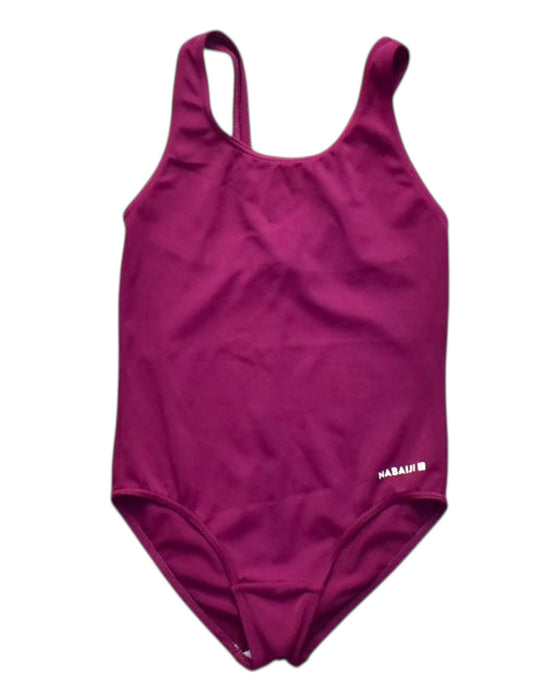 A Burgundy Swimsuits from Nabaiji in size 5T for girl. (Front View)