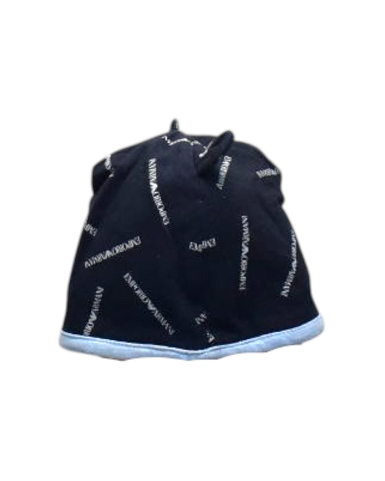 A Navy Winter Hats from Emporio Armani in size 3-6M for boy. (Back View)