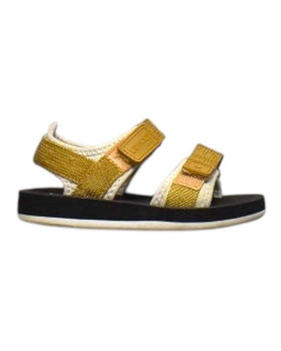 A Gold Sandals from Liewood in size 3T for boy. (Front View)