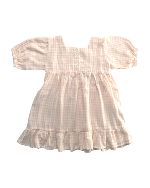 A Beige Short Sleeve Dresses from Miann & Co in size 3T for girl. (Front View)