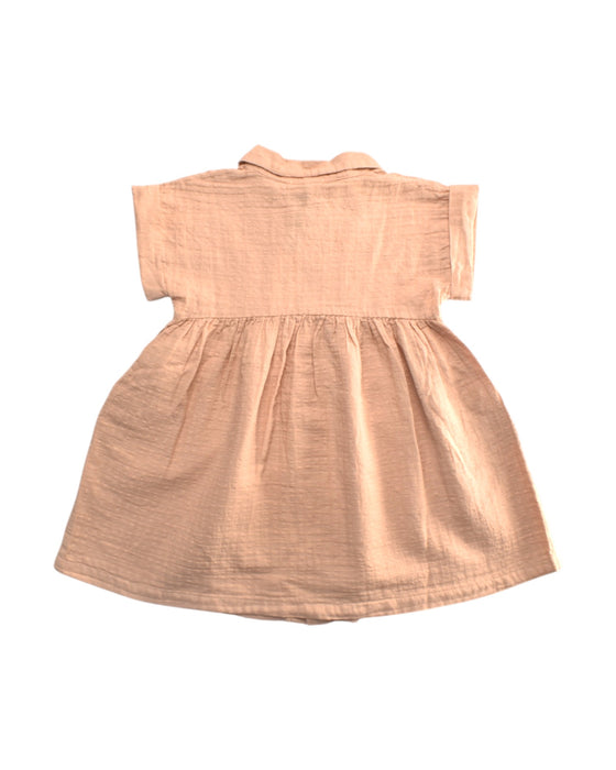 A Peach Short Sleeve Dresses from 1 + in the family in size 3T for girl. (Back View)