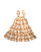 A Peach Sleeveless Dresses from Buho in size 2T for girl. (Front View)