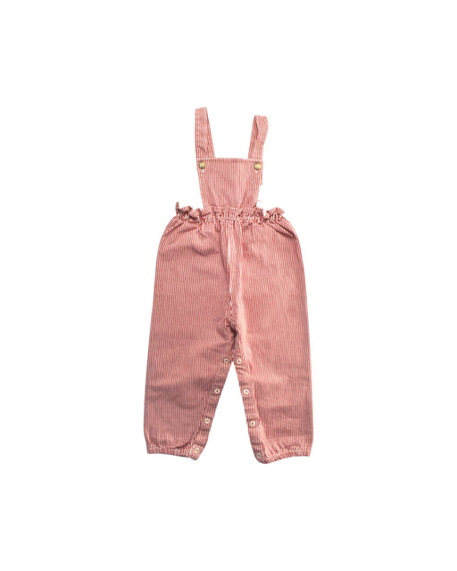 A Pink Long Overalls from Bonpoint in size 3T for girl. (Front View)