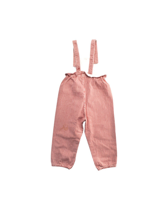 A Pink Long Overalls from Bonpoint in size 3T for girl. (Back View)