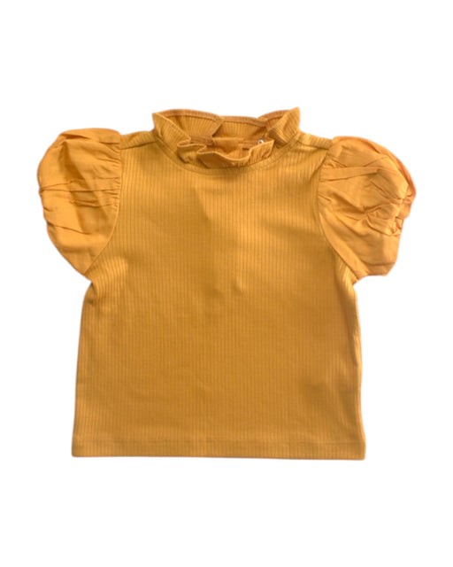 A Yellow Short Sleeve Tops from Janie & Jack in size 2T for girl. (Front View)