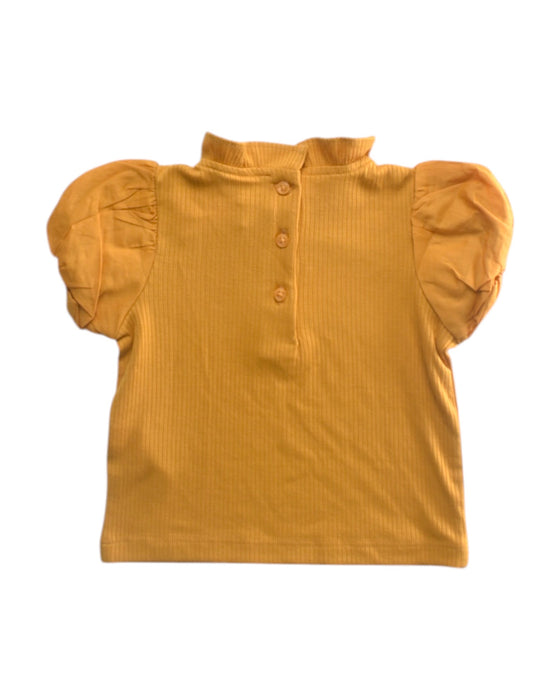 A Yellow Short Sleeve Tops from Janie & Jack in size 2T for girl. (Back View)