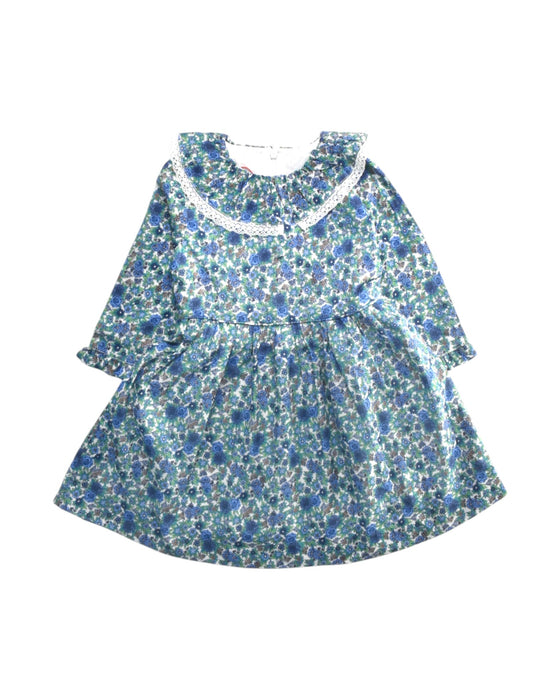 A Blue Long Sleeve Dresses from La Coqueta in size 3T for girl. (Front View)