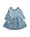 A Blue Long Sleeve Dresses from La Coqueta in size 3T for girl. (Front View)