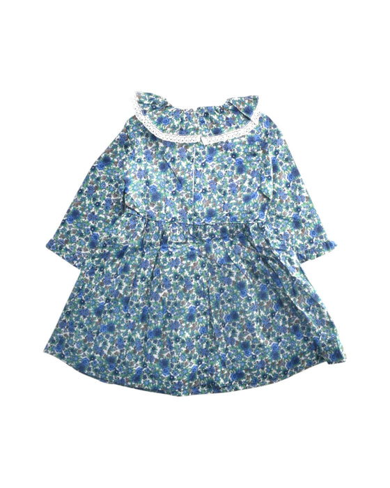 A Blue Long Sleeve Dresses from La Coqueta in size 3T for girl. (Back View)