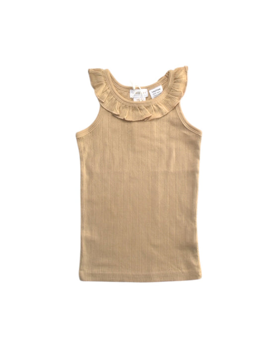 A Beige Sleeveless Tops from Jamie Kay in size 3T for girl. (Front View)