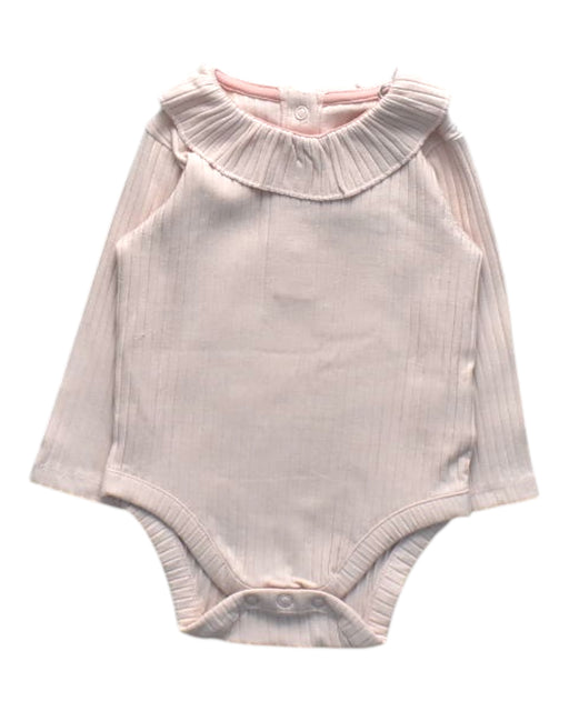 A Peach Long Sleeve Bodysuits from Mothercare in size 6-12M for girl. (Front View)