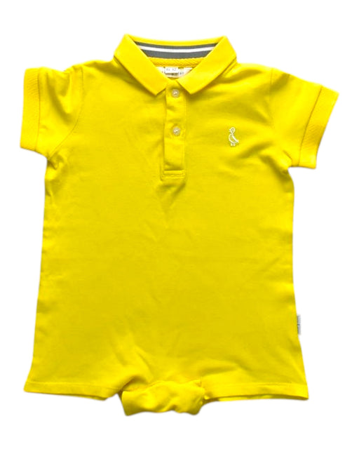A Yellow Short Sleeve Rompers from Raph and Remy in size 6-12M for boy. (Front View)