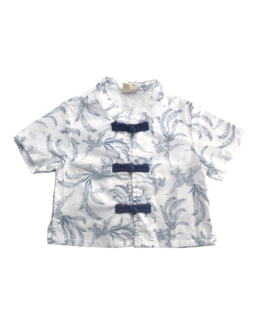 A White Short Sleeve Shirts from Elly in size 6-12M for boy. (Front View)