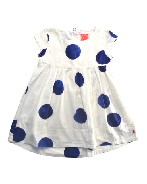 A White Short Sleeve Dresses from Joules in size 4T for girl. (Front View)