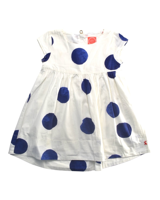 A White Short Sleeve Dresses from Joules in size 4T for girl. (Front View)