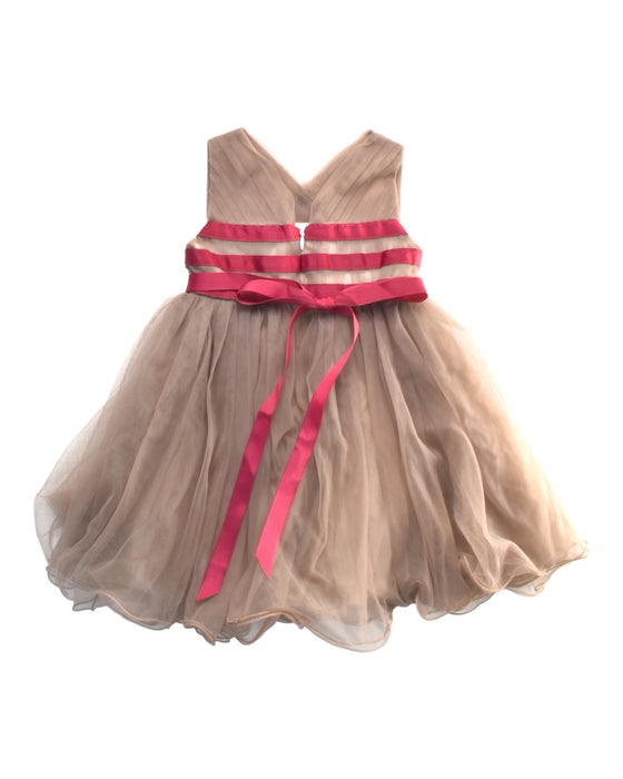 A Pink Sleeveless Dresses from bloomB in size 6-12M for girl. (Back View)