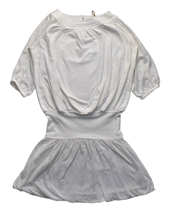A White Short Sleeve Dresses from Chateau de Sable in size 10Y for girl. (Front View)