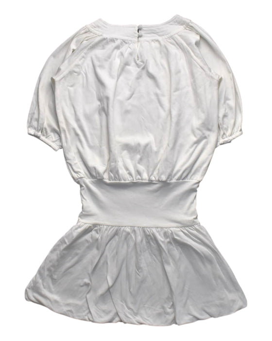 A White Short Sleeve Dresses from Chateau de Sable in size 10Y for girl. (Back View)
