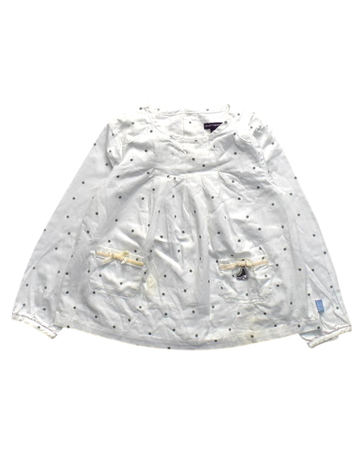A White Long Sleeve Tops from Sergent Major in size 3T for girl. (Front View)