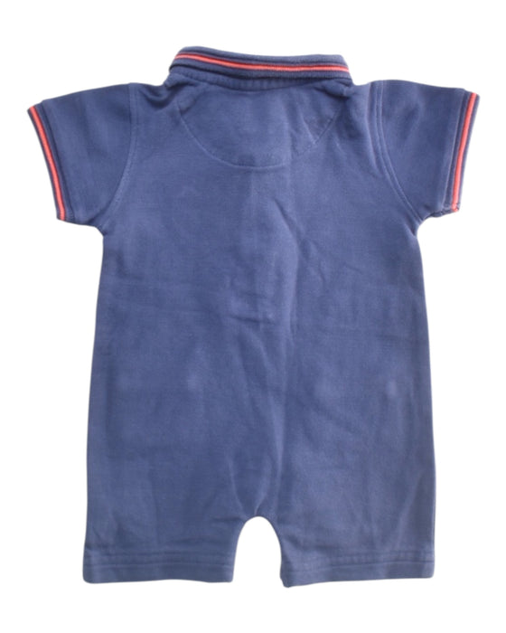 A Navy Short Sleeve Rompers from Chateau de Sable in size 0-3M for boy. (Back View)