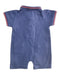 A Navy Short Sleeve Rompers from Chateau de Sable in size 0-3M for boy. (Back View)