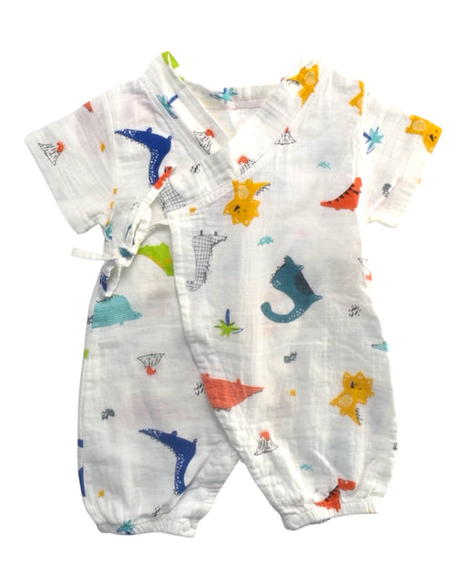 A Multicolour Short Sleeve Rompers from Little Kooma in size 3-6M for boy. (Front View)