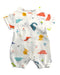 A Multicolour Short Sleeve Rompers from Little Kooma in size 3-6M for boy. (Back View)