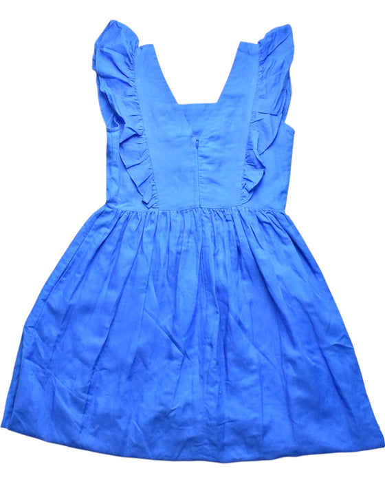 A Blue Sleeveless Dresses from Sea Apple in size 12Y for girl. (Back View)