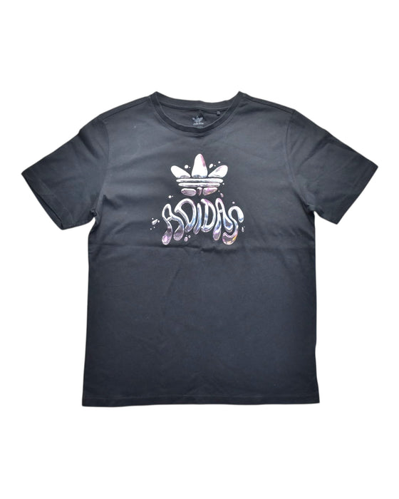 A Black Short Sleeve T Shirts from Adidas in size 13Y for boy. (Front View)