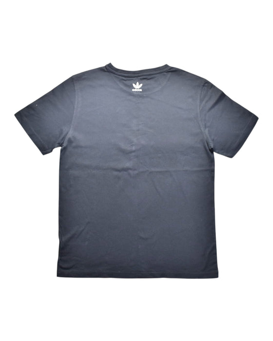 A Black Short Sleeve T Shirts from Adidas in size 13Y for boy. (Back View)