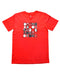 A Red Short Sleeve T Shirts from Adidas in size 12Y for boy. (Front View)